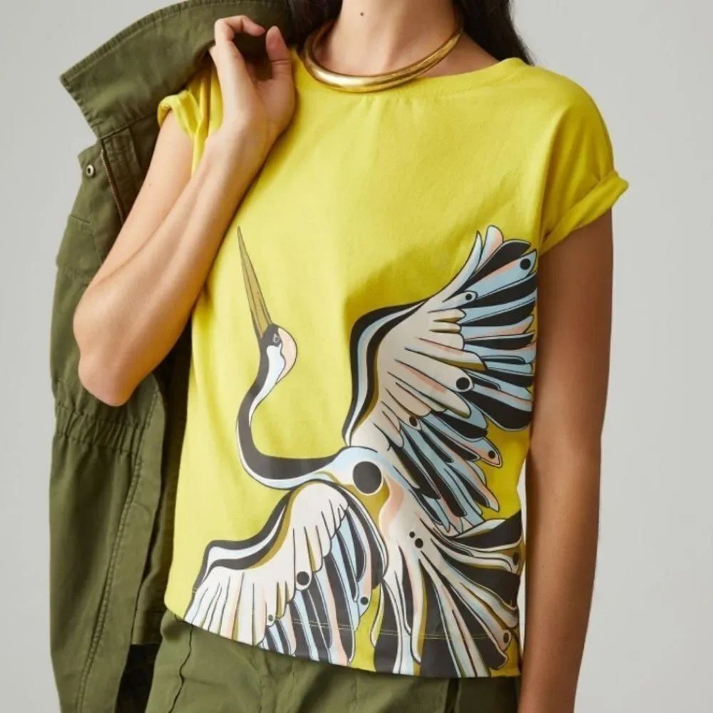 Kenzie Parrott Boxy Graphic Tee by Anthropologie Color:
DARK GREEN